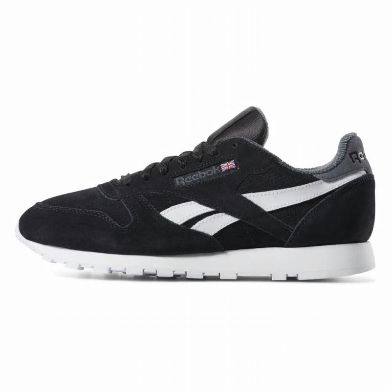 Tenisi Reebok Classic Leather Barbati Negrii/Gri Romania FY9195FN